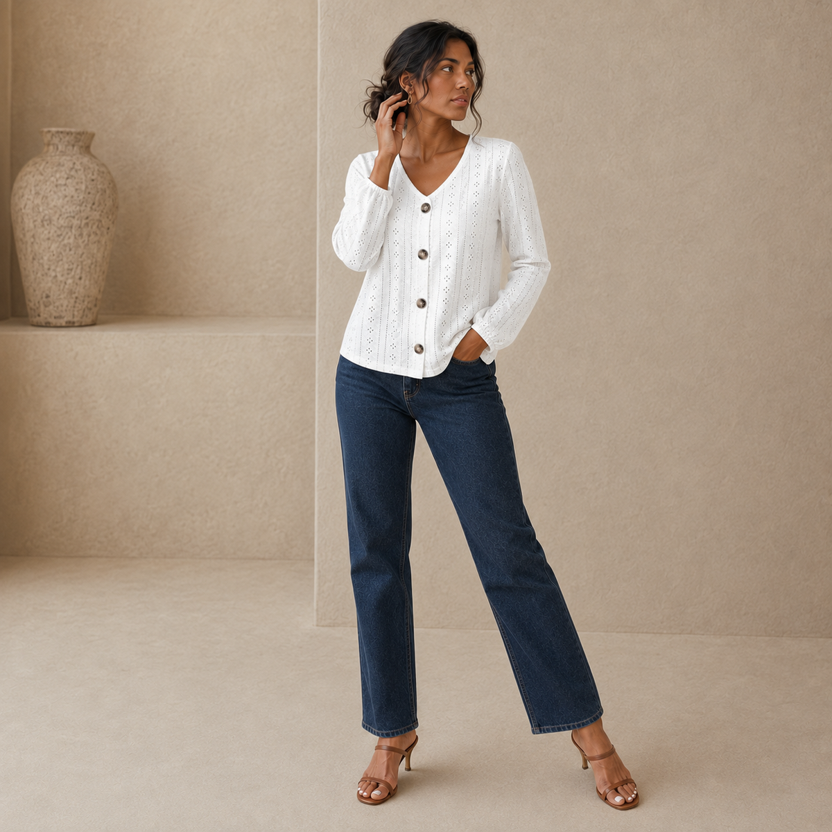 Chemisier femme à manches longues