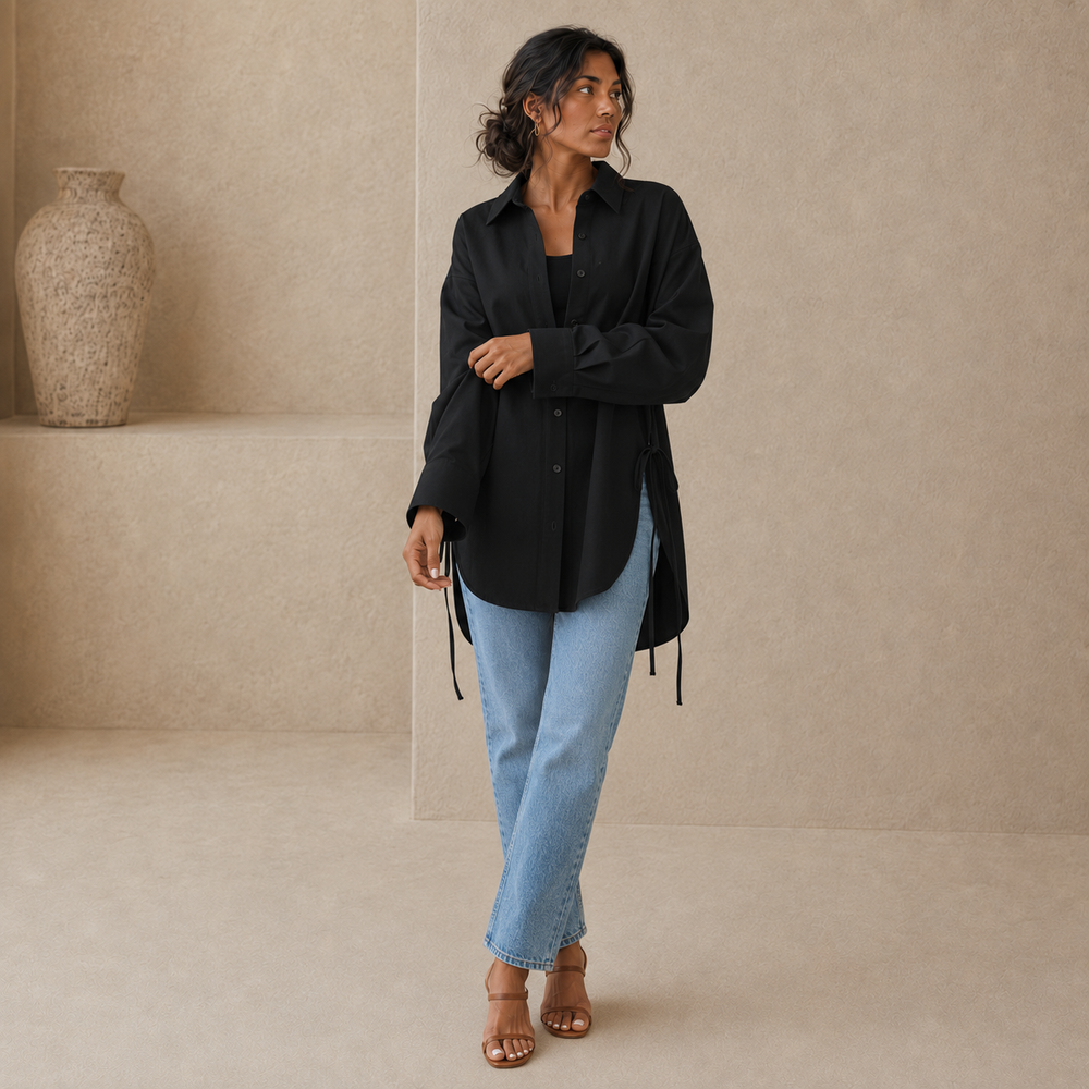 Chemise ample à manches longues