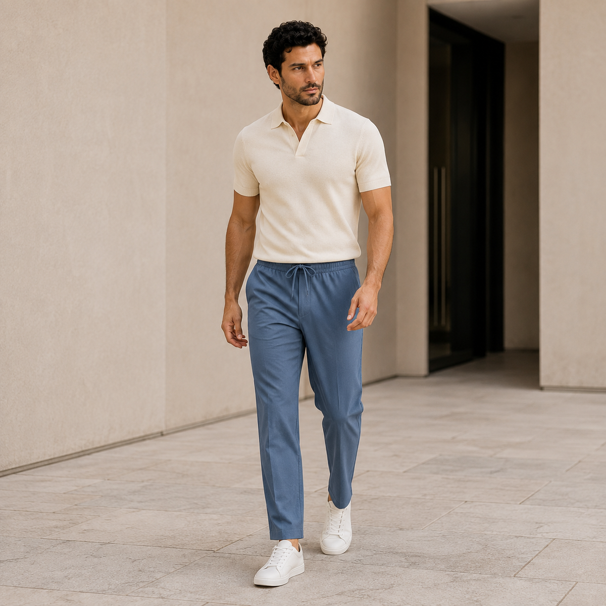 Pantalon droit décontracté