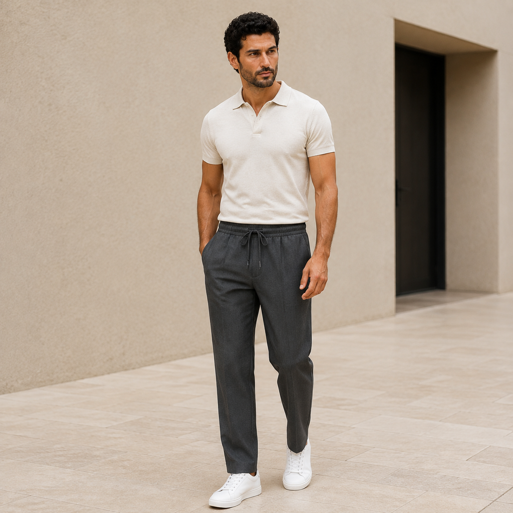 Pantalon droit décontracté
