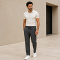 Pantalon droit décontracté
