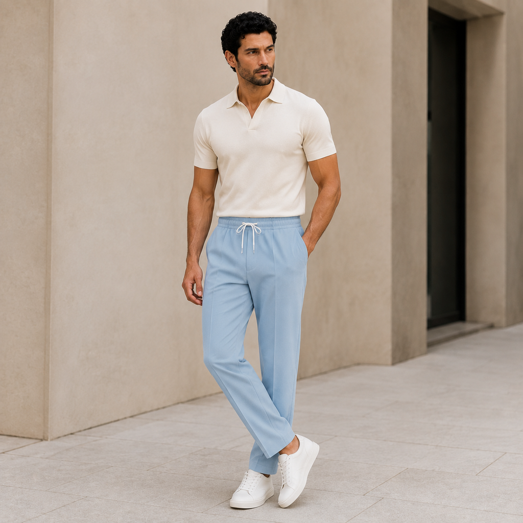 Pantalon droit décontracté