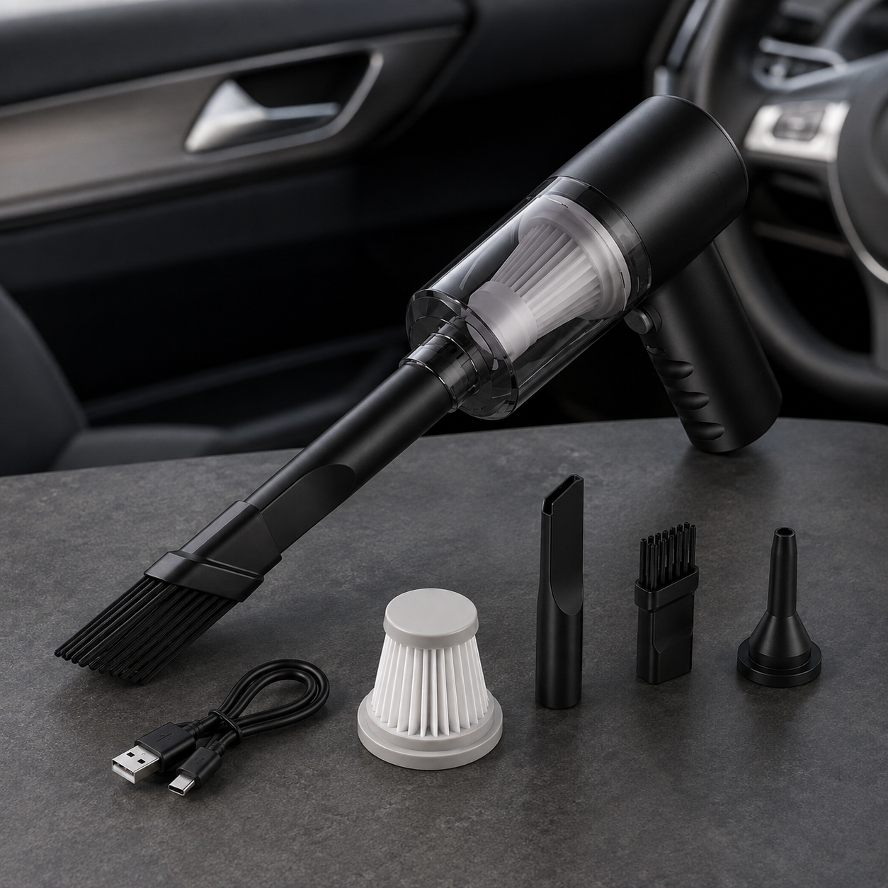 Mini Aspirateur Sans Fil Portable – Voiture et Maison