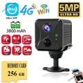 Caméra de surveillance Wi-Fi/4G 5 MP avec vision infrarouge