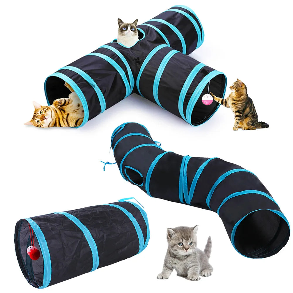 Tunnel de jeu pliable et respirant pour chat