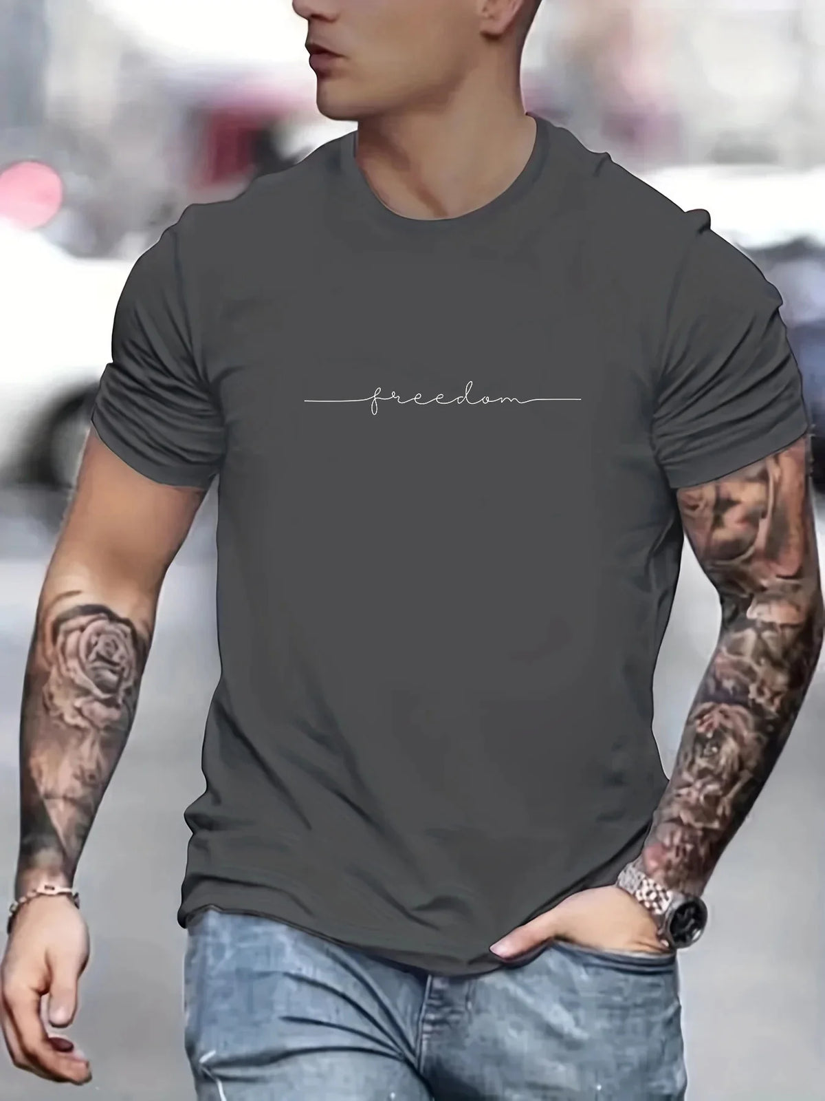 T-shirt homme en coton Freedom