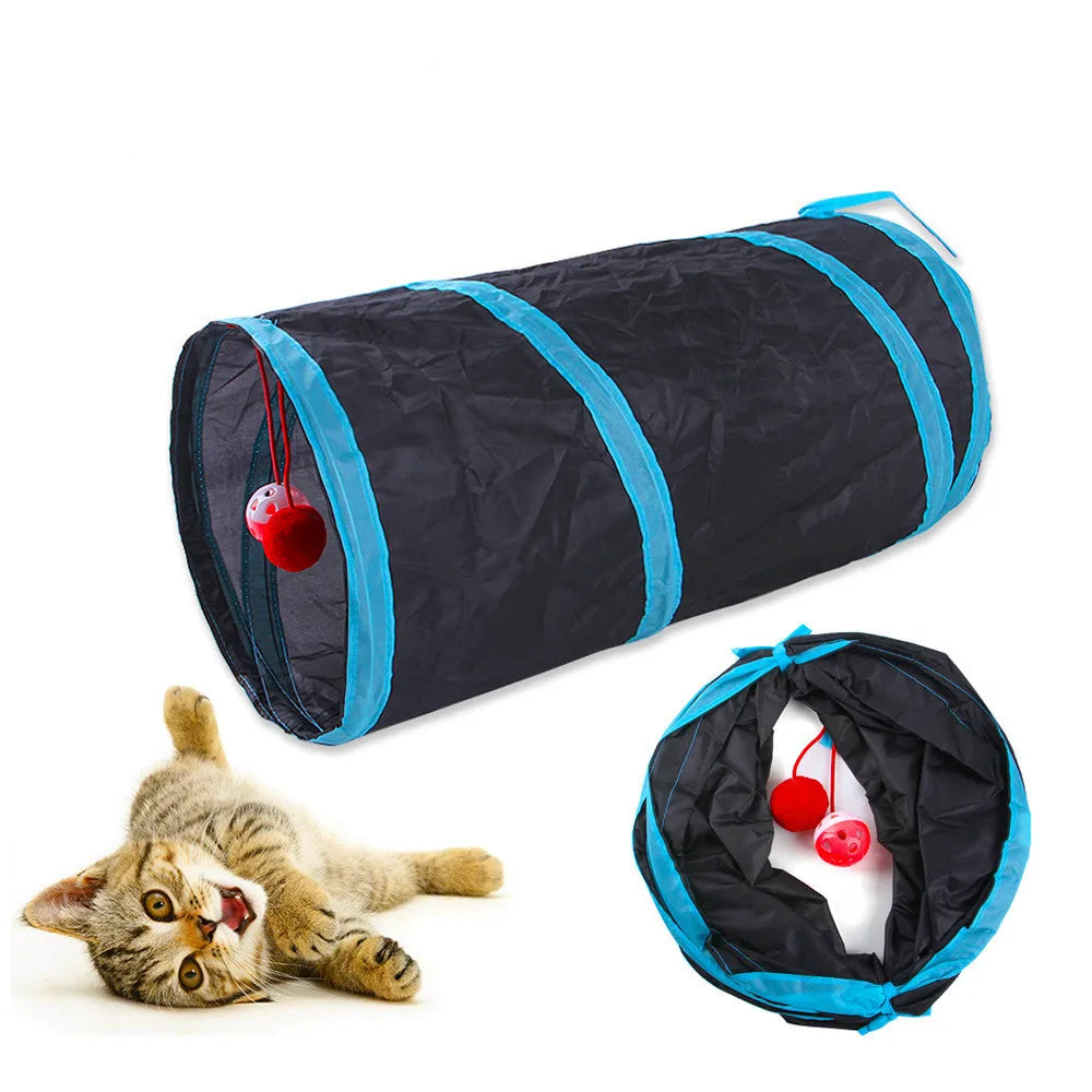 Tunnel de jeu pliable et respirant pour chat