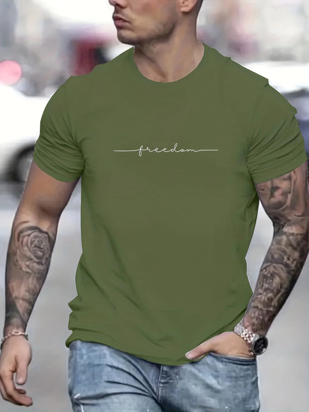 T-shirt homme en coton Freedom