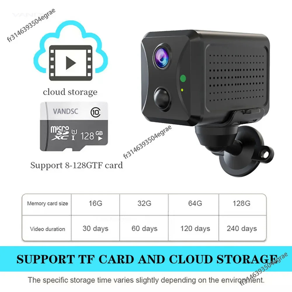 Caméra de surveillance Wi-Fi/4G 5 MP avec vision infrarouge