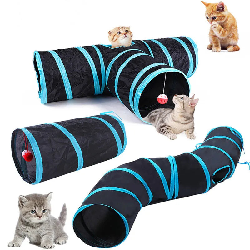 Tunnel de jeu pliable et respirant pour chat