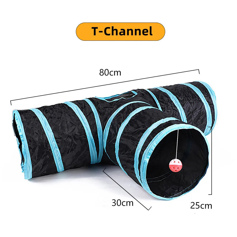 Tunnel de jeu pliable et respirant pour chat