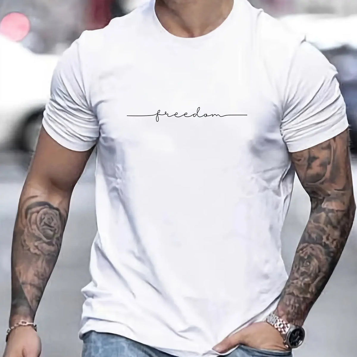T-shirt homme en coton Freedom
