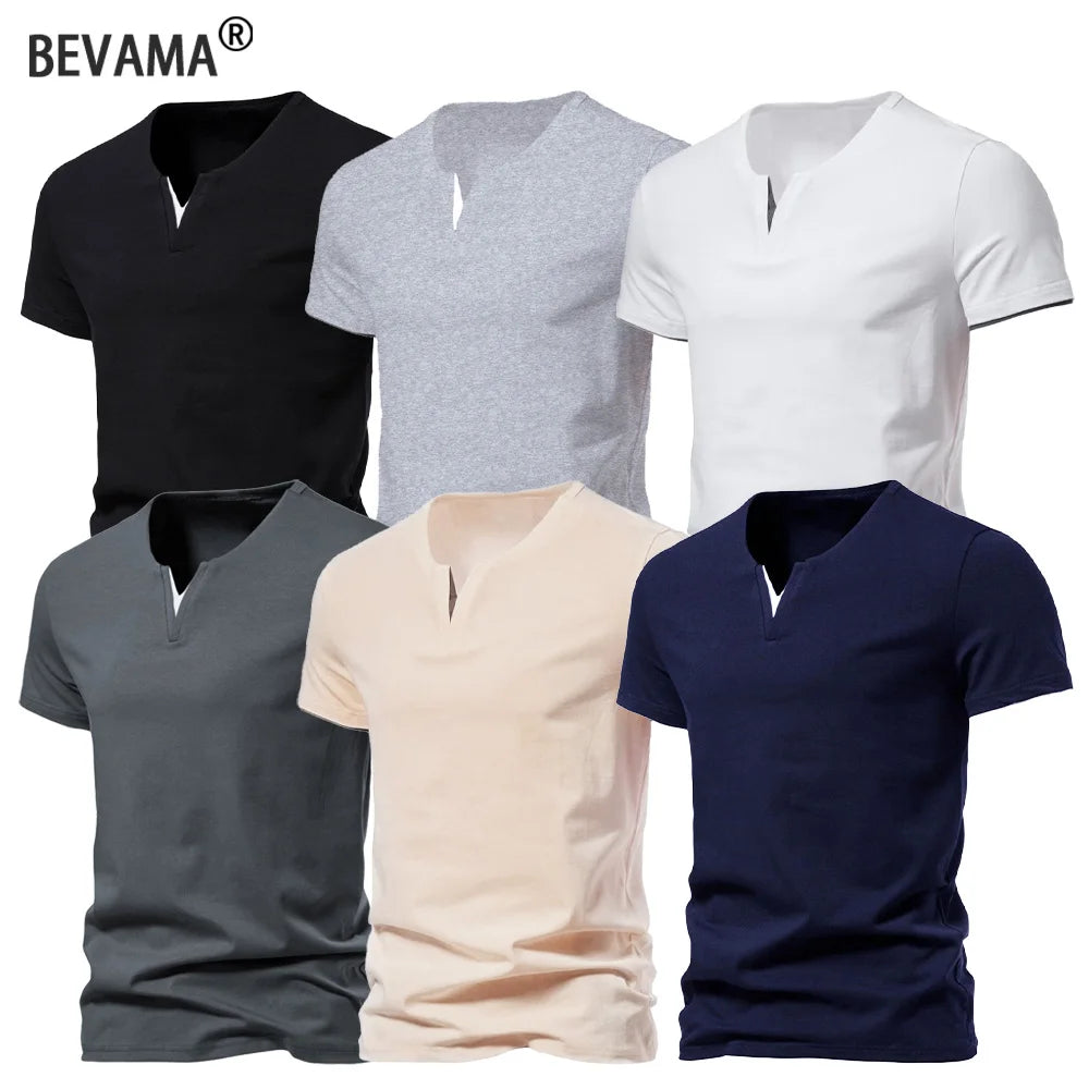 T-shirt Henley homme col V respirant