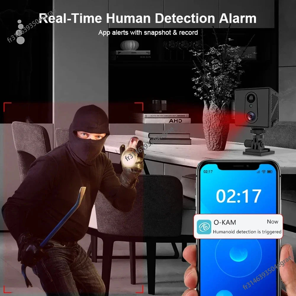 Mini caméra 4G avec vision nocturne et détection de mouvement