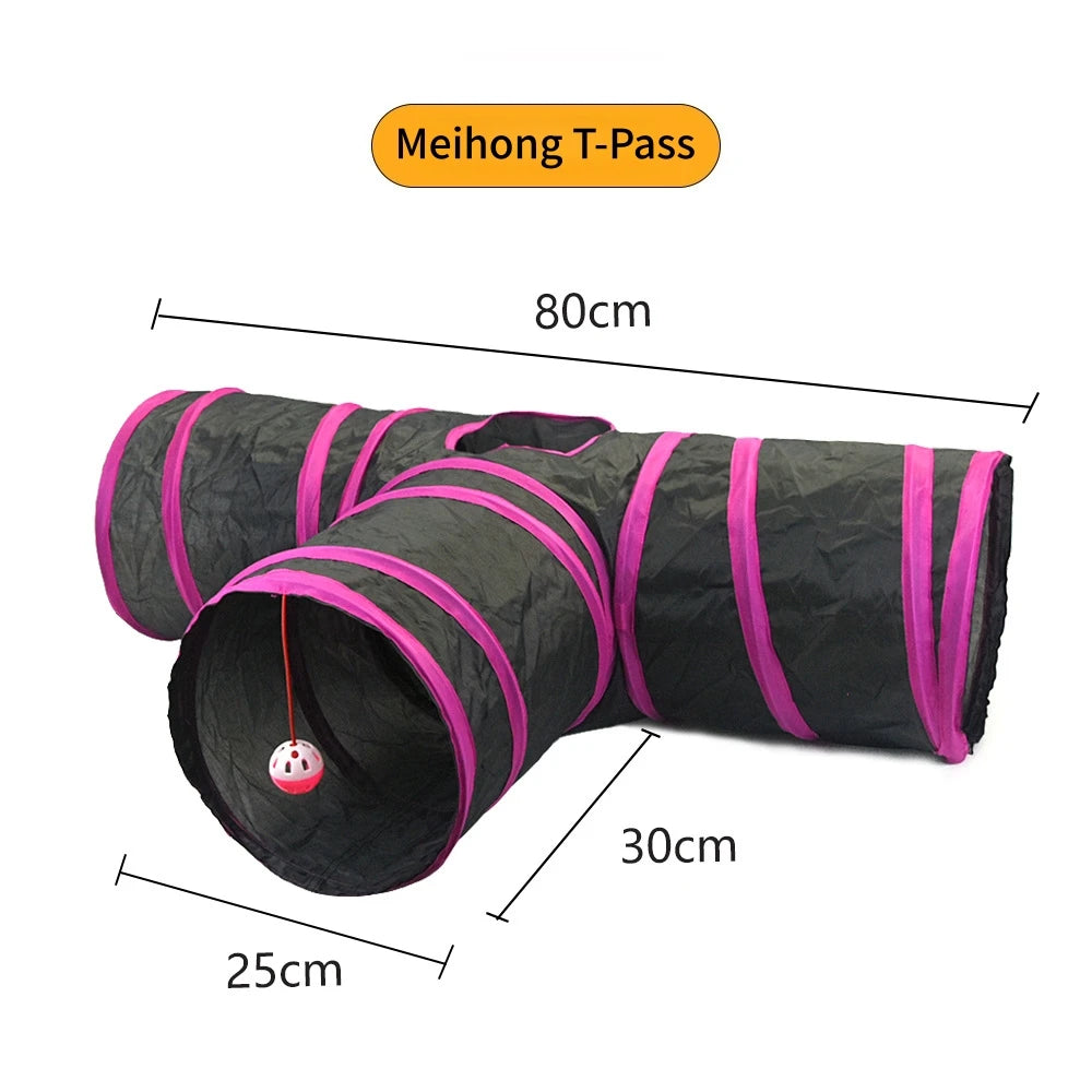 Tunnel de jeu pliable et respirant pour chat