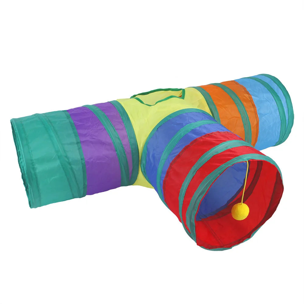 Tunnel de jeu pliable et respirant pour chat