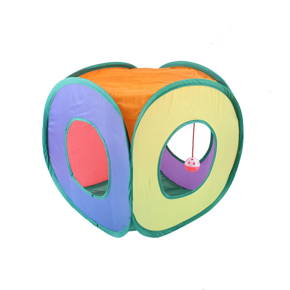Tunnel de jeu pliable et respirant pour chat