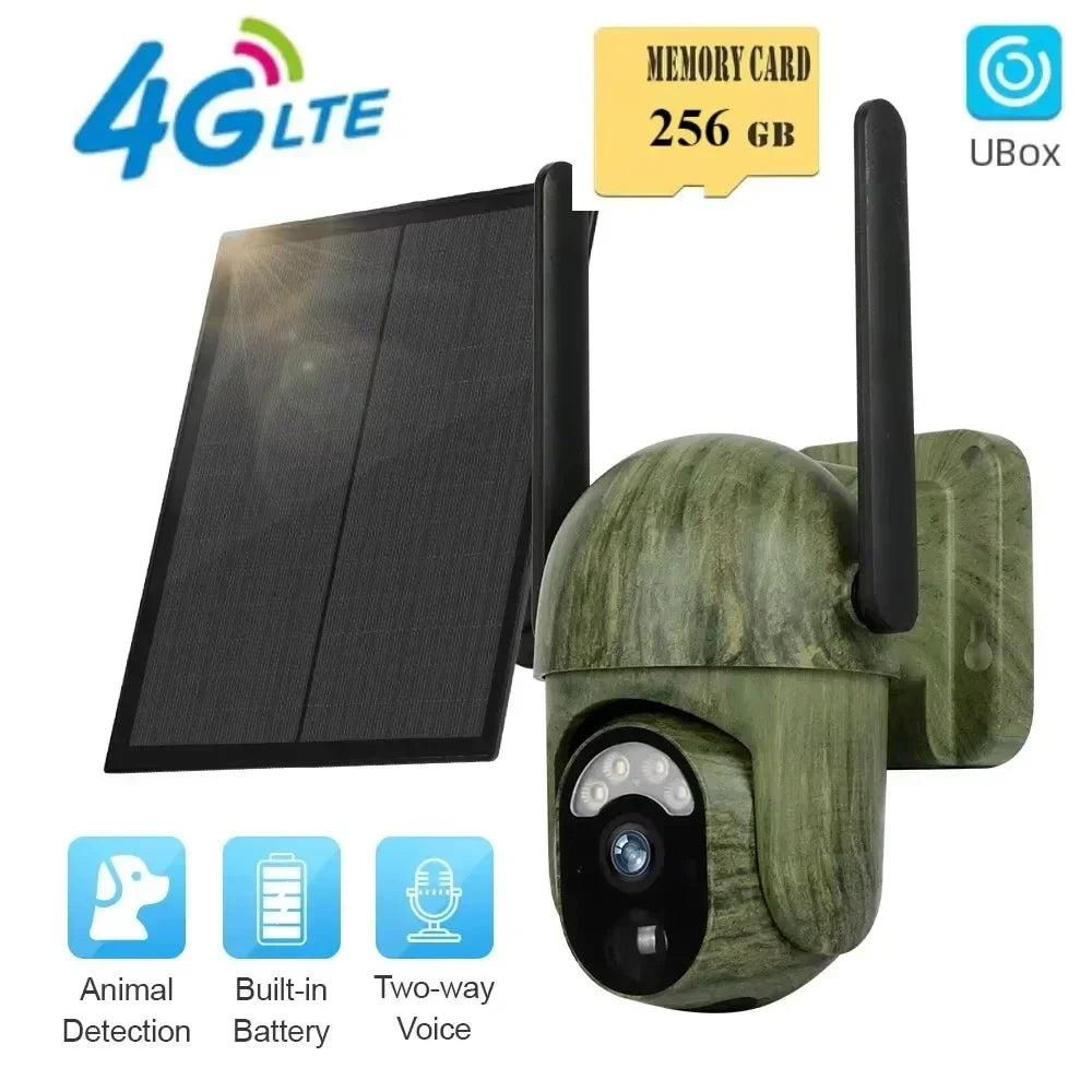 Caméra de surveillance solaire 4 MP Wi-Fi/4G