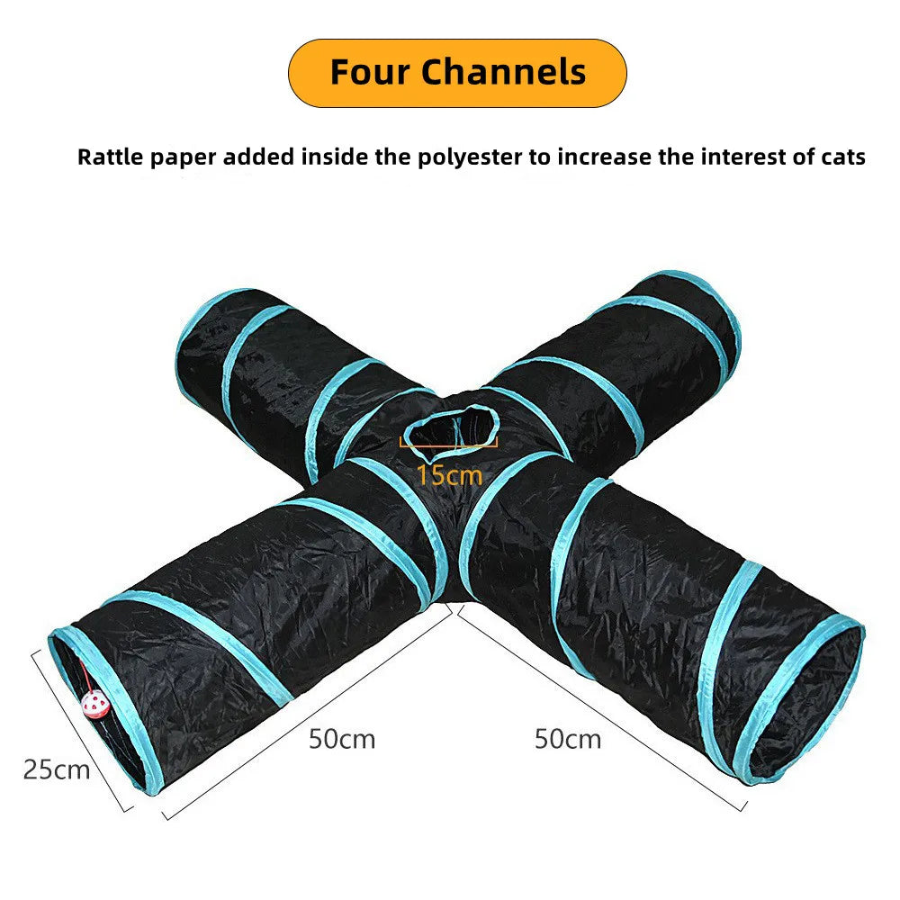 Tunnel de jeu pliable et respirant pour chat