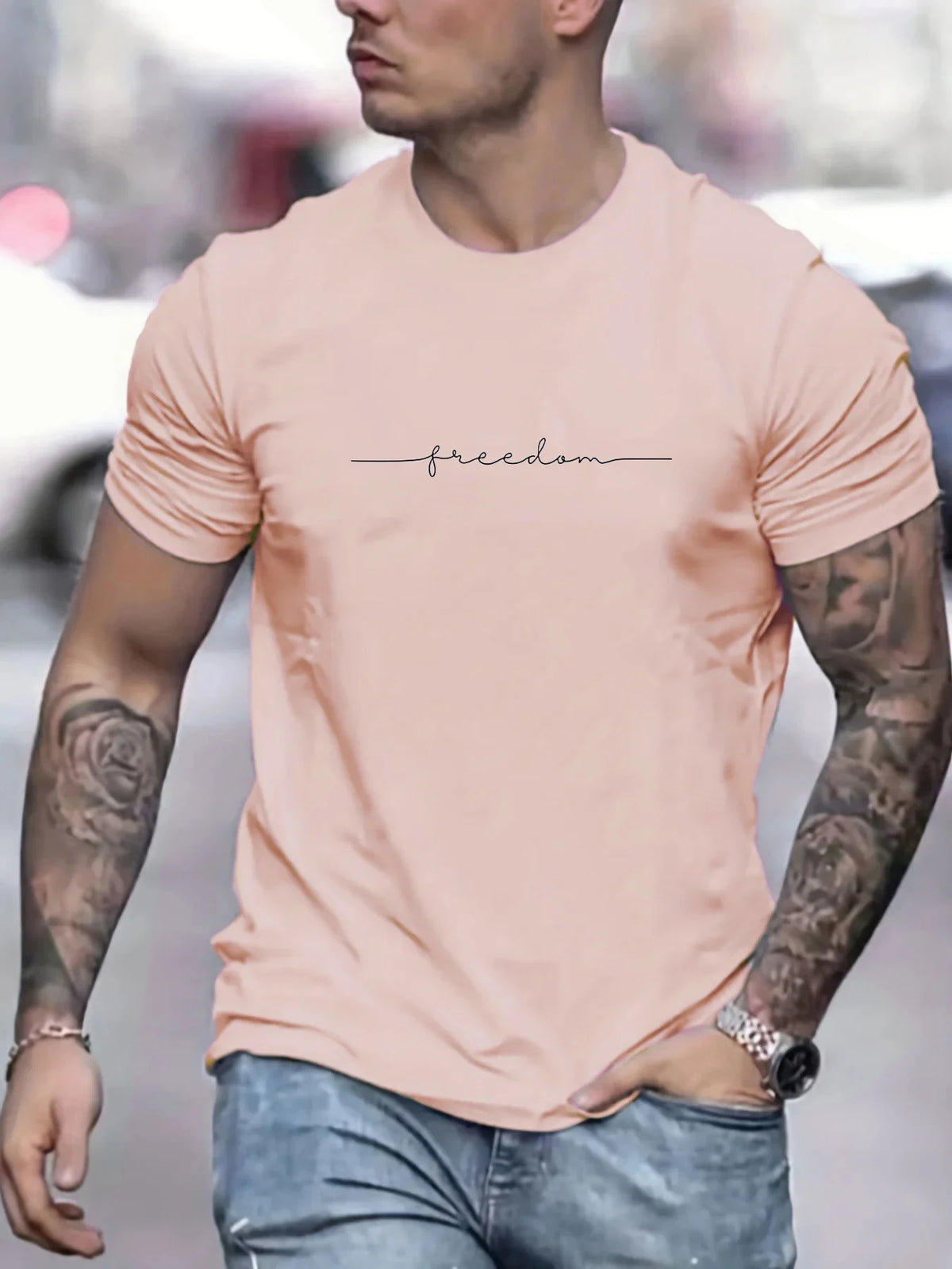 T-shirt homme en coton Freedom