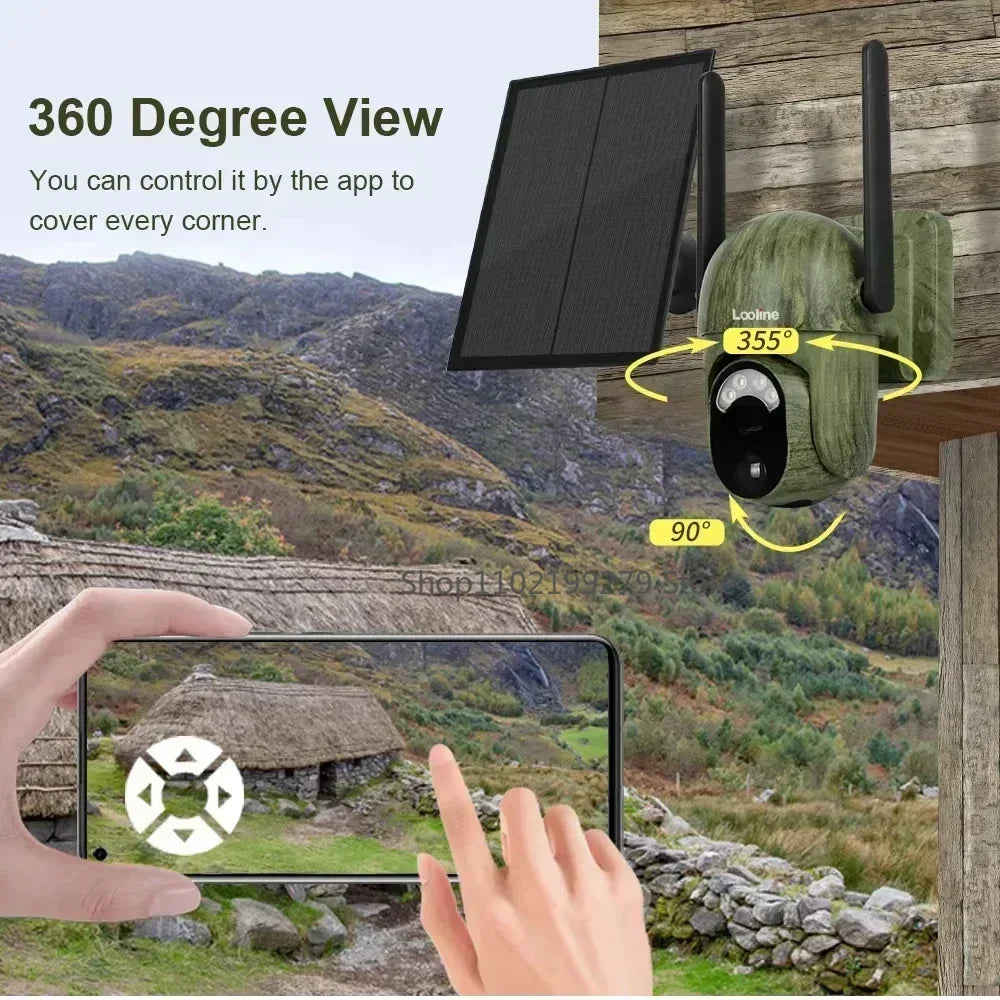 Caméra de surveillance solaire 4 MP Wi-Fi/4G