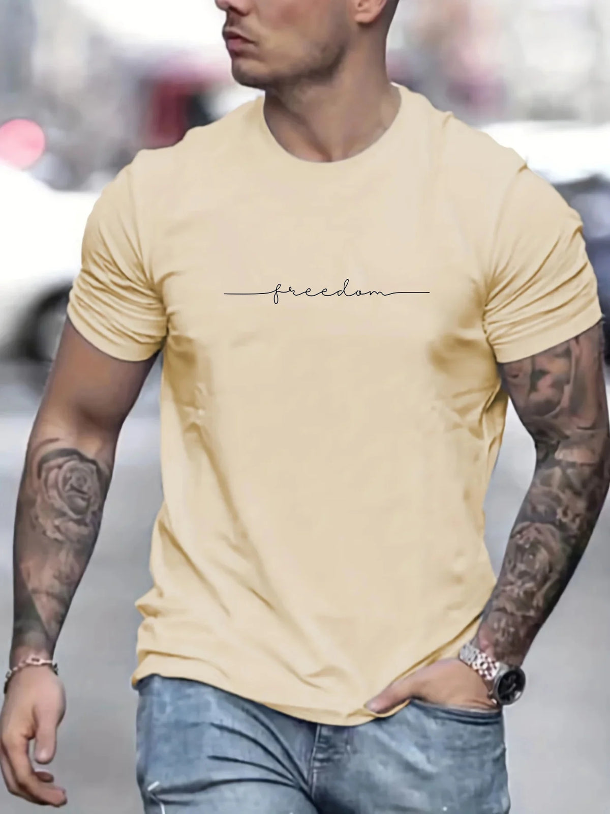 T-shirt homme en coton Freedom