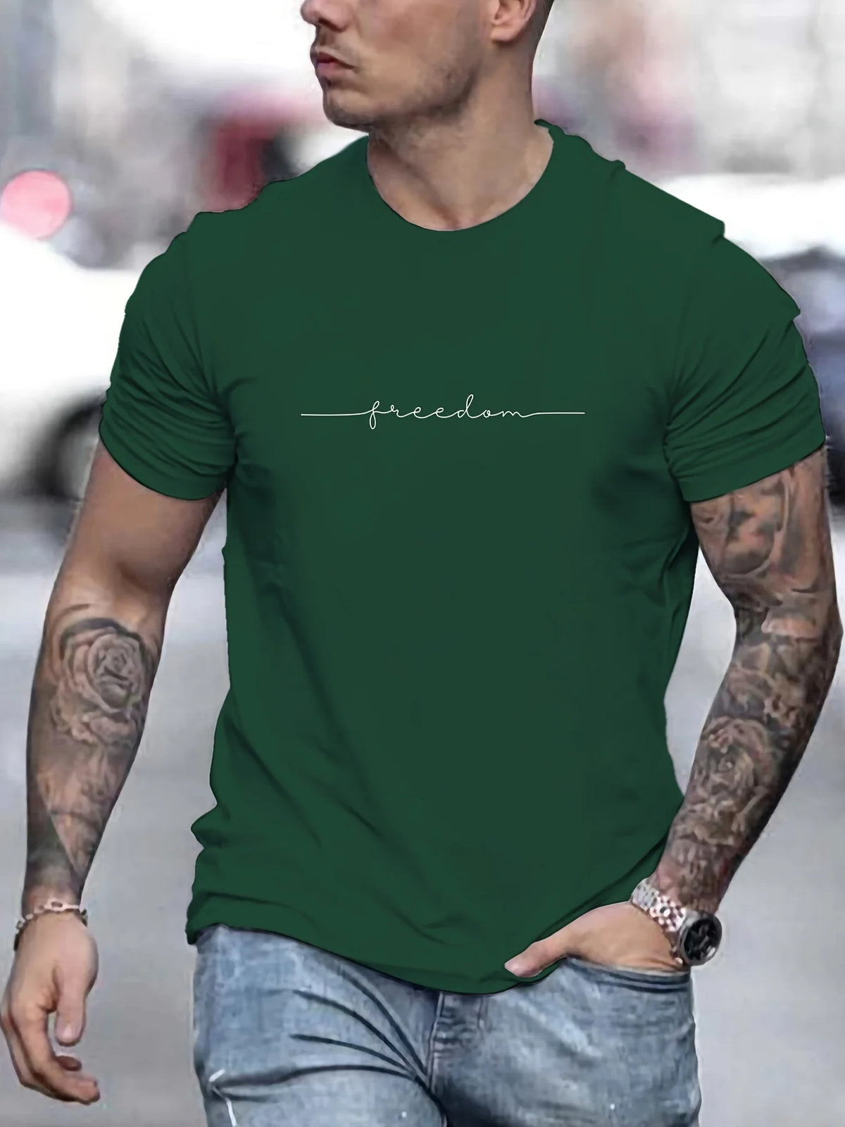 T-shirt homme en coton Freedom