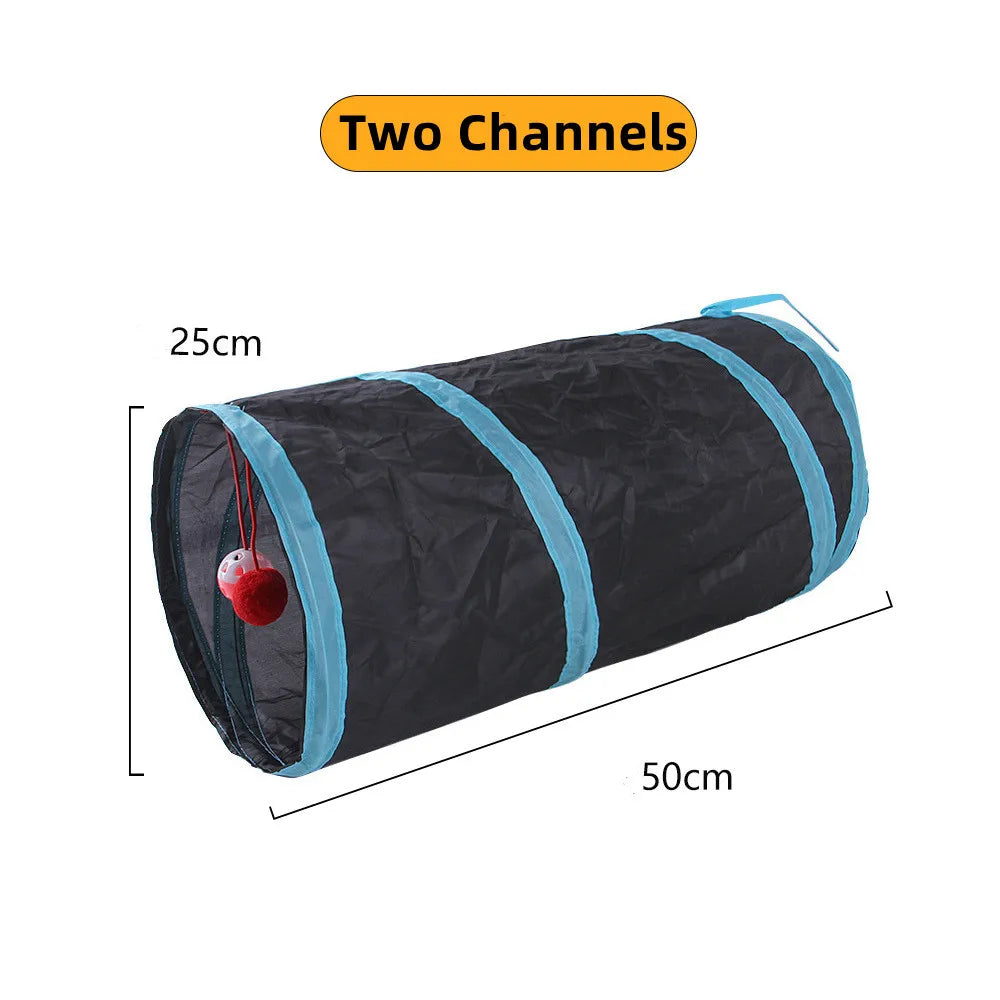 Tunnel de jeu pliable et respirant pour chat