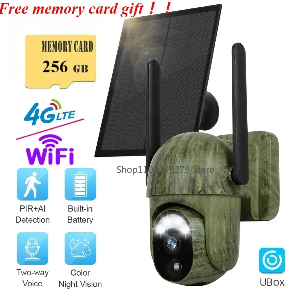 Caméra de surveillance solaire 4 MP Wi-Fi/4G
