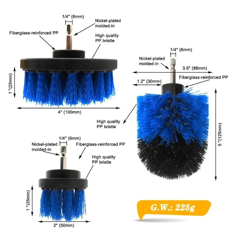 Kit de brosses de nettoyage pour perceuse