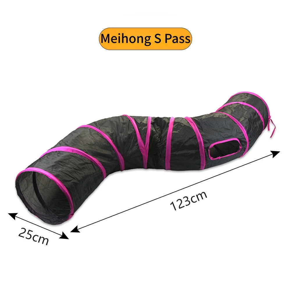 Tunnel de jeu pliable et respirant pour chat