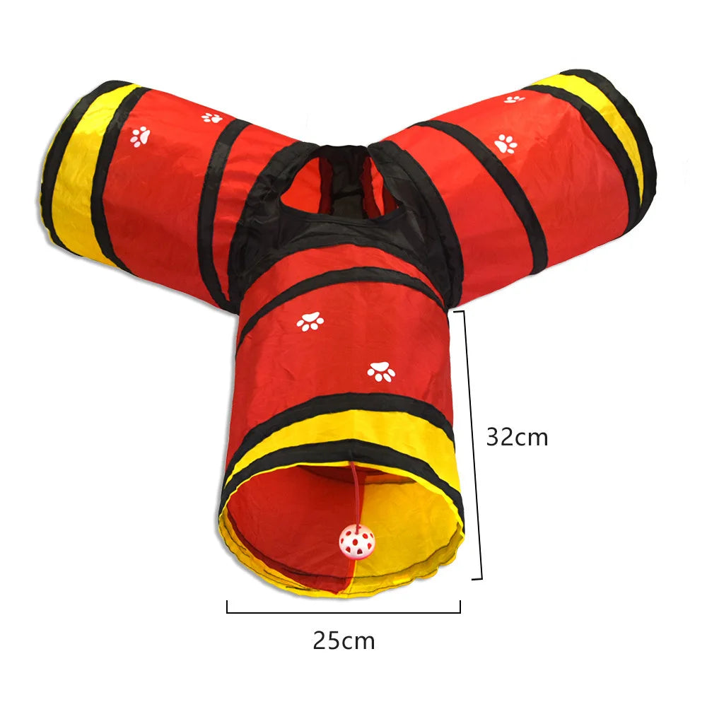 Tunnel de jeu pliable et respirant pour chat