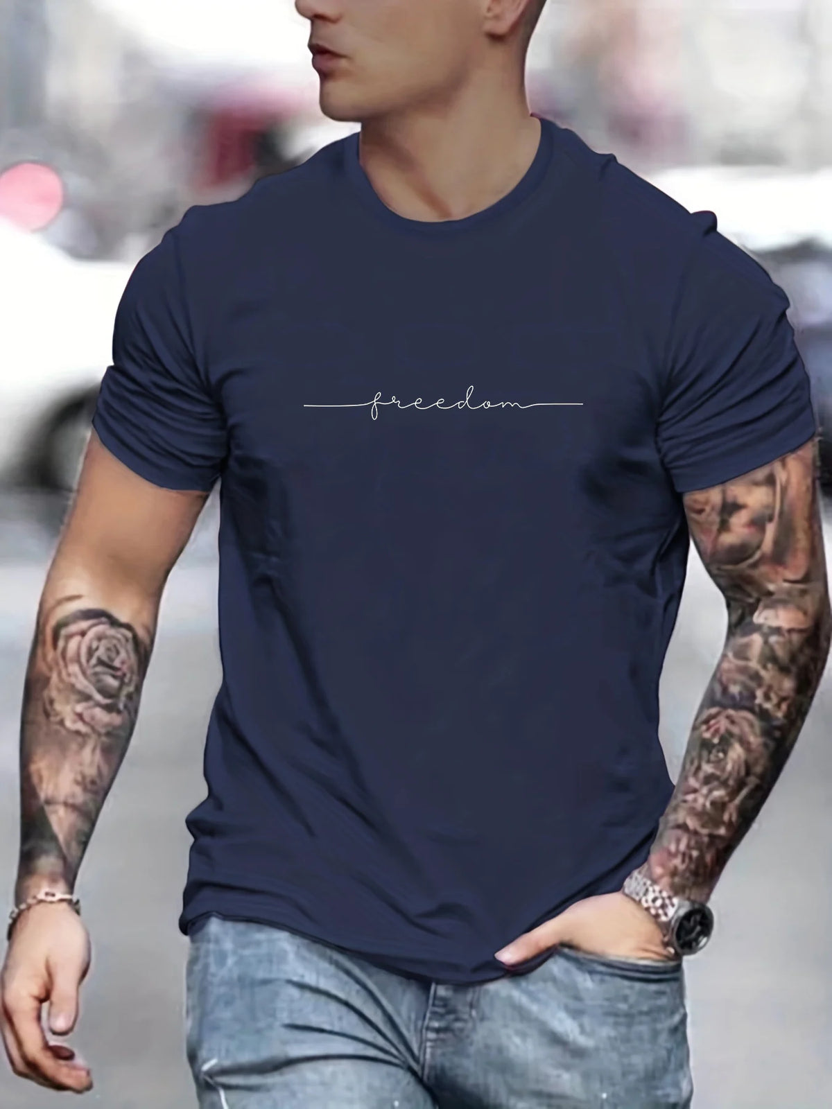 T-shirt homme en coton Freedom