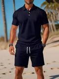 Ensemble polo et short en maille homme