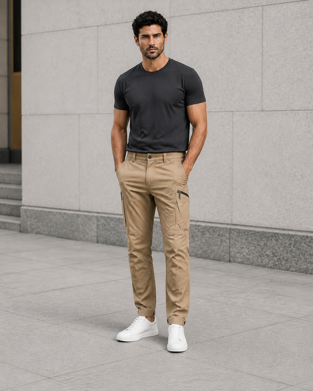 Pantalon cargo tactique homme multi-poches