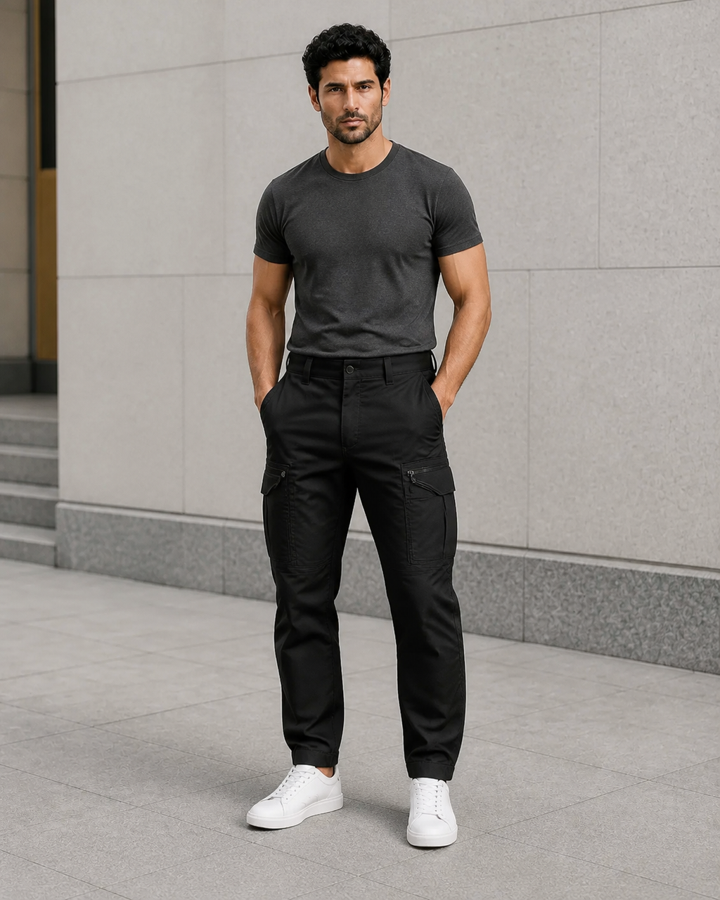 Pantalon cargo tactique homme multi-poches