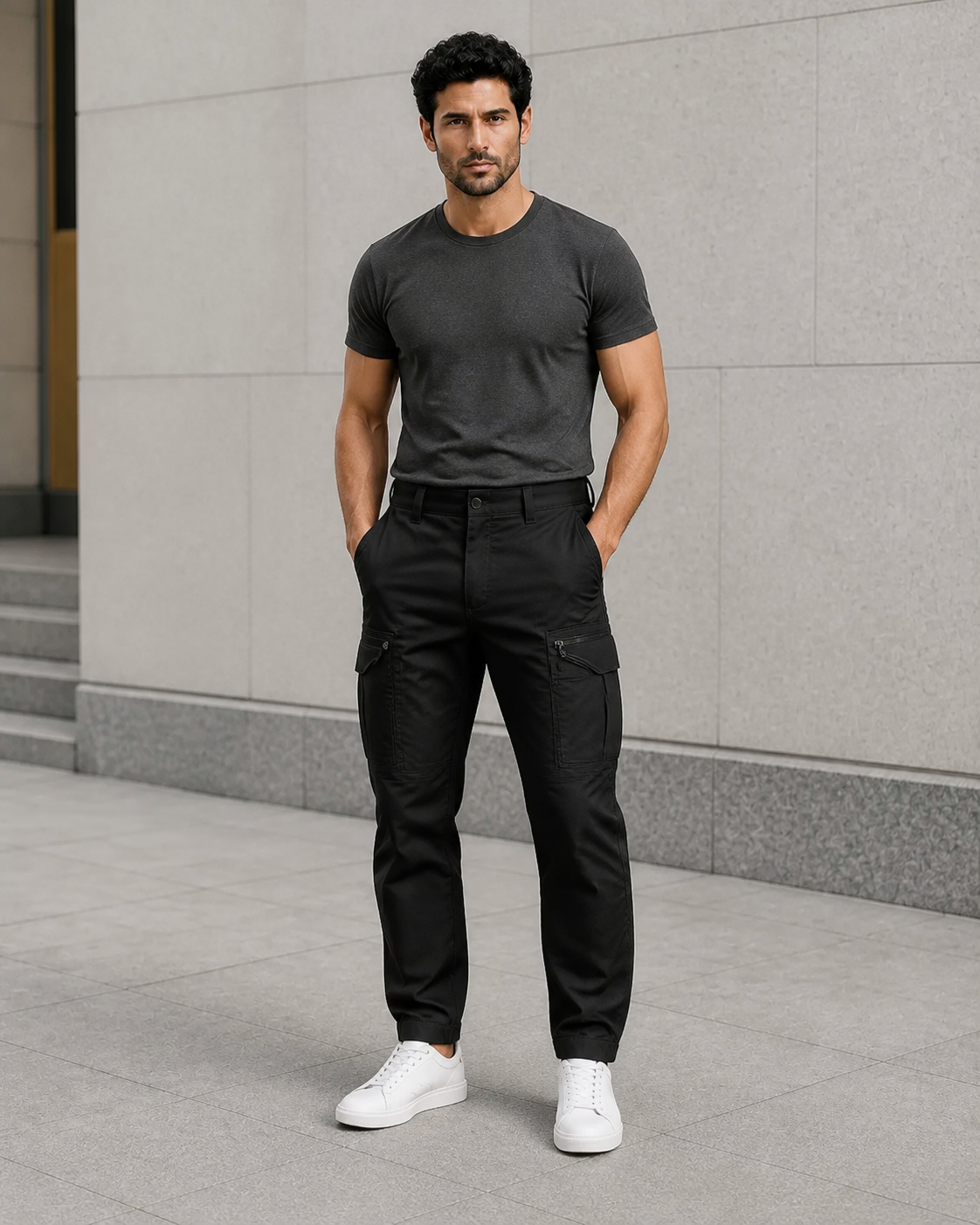 Pantalon cargo tactique homme multi-poches