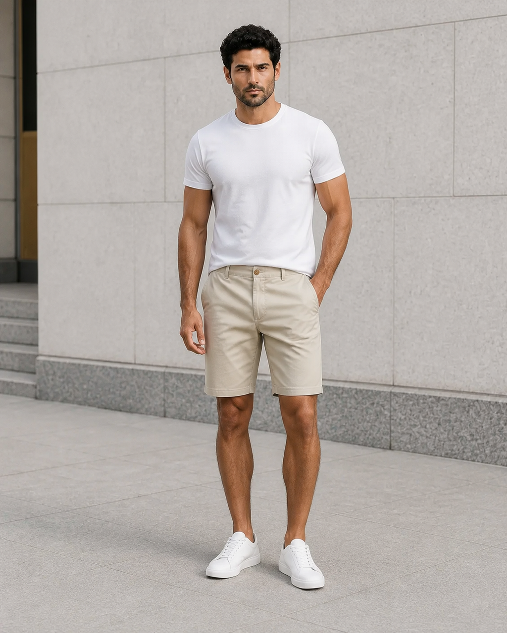 Short cargo homme en coton