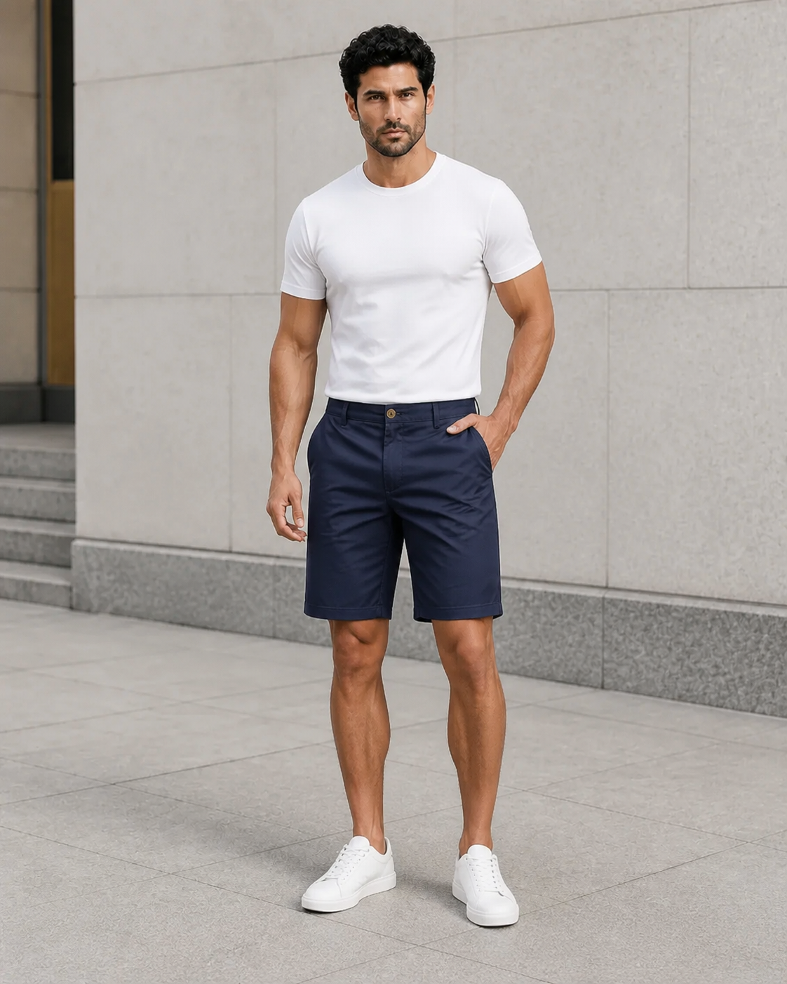 Short cargo homme en coton