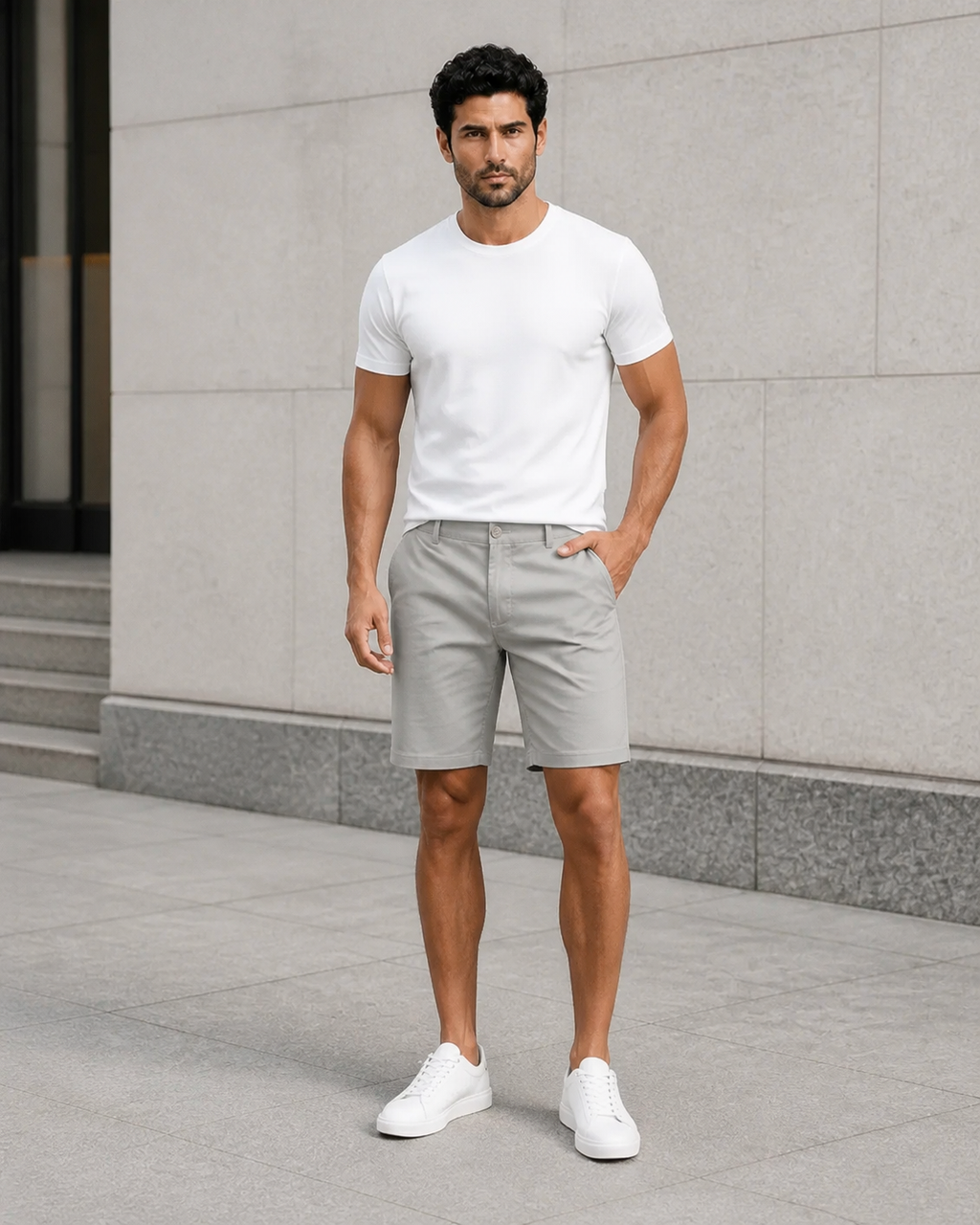 Short cargo homme en coton