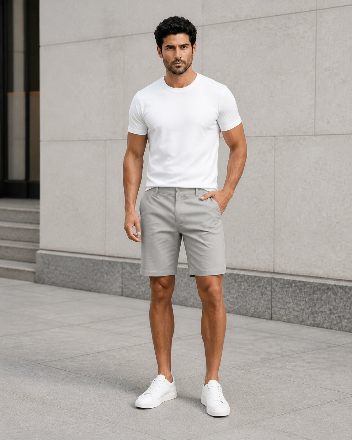 Short cargo homme en coton