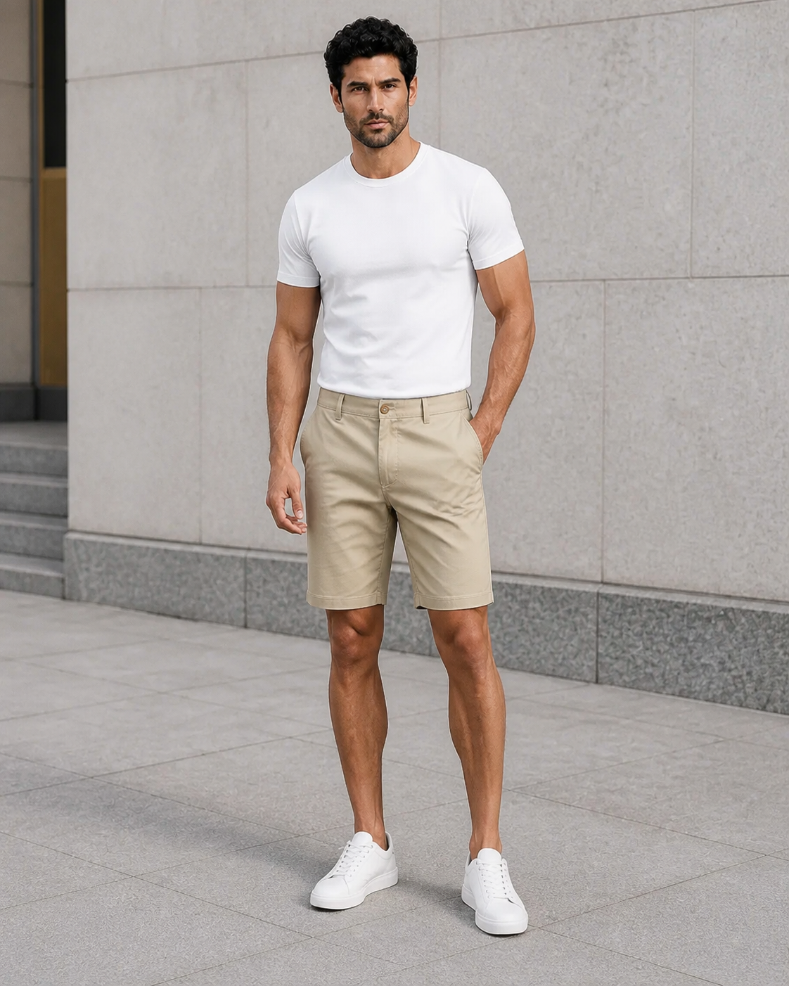 Short cargo homme en coton