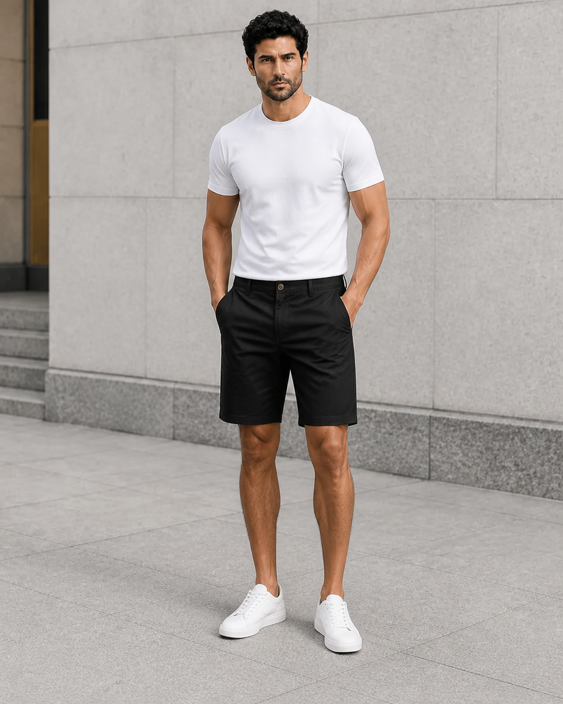 Short cargo homme en coton
