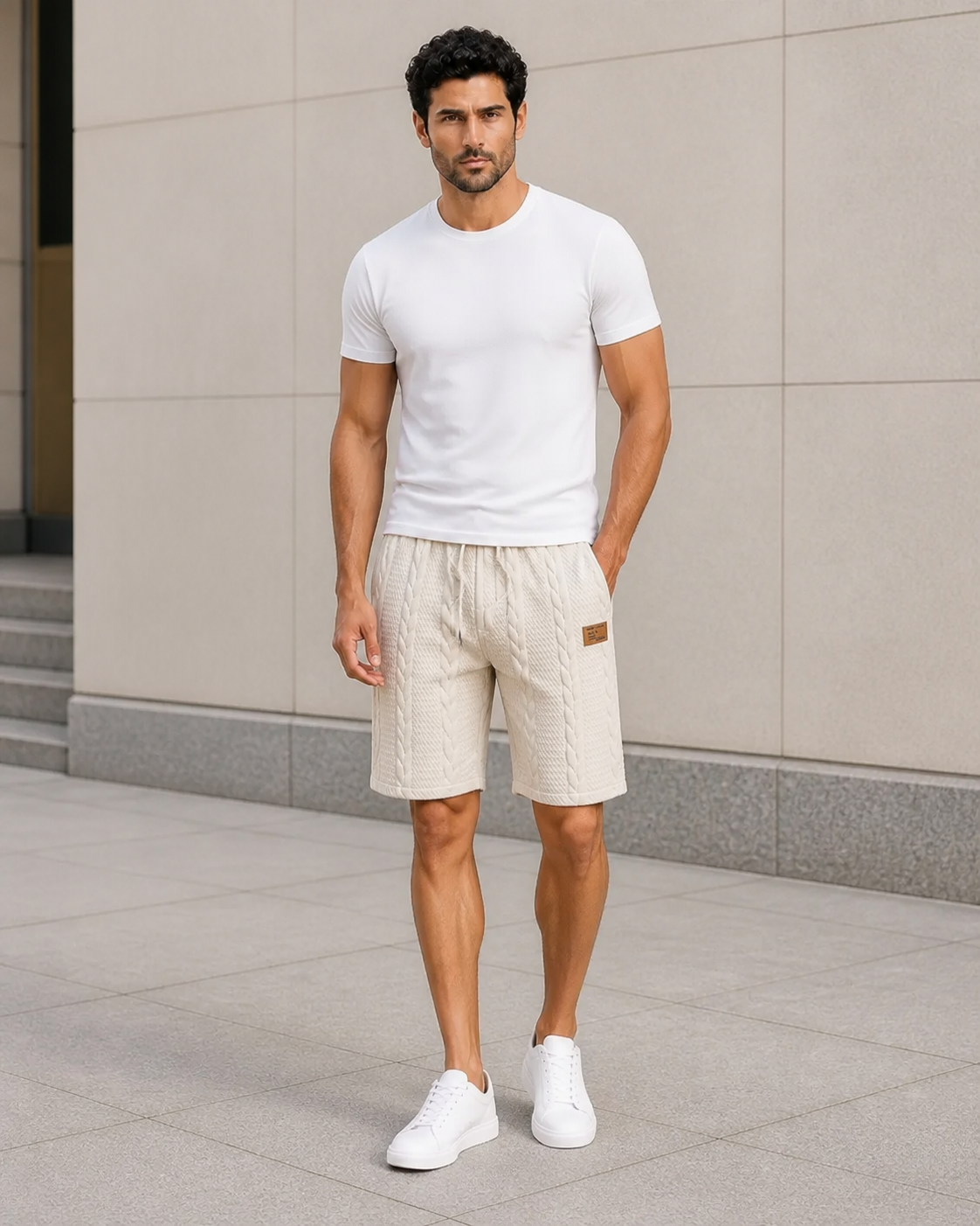 Short homme à cordon de serrage