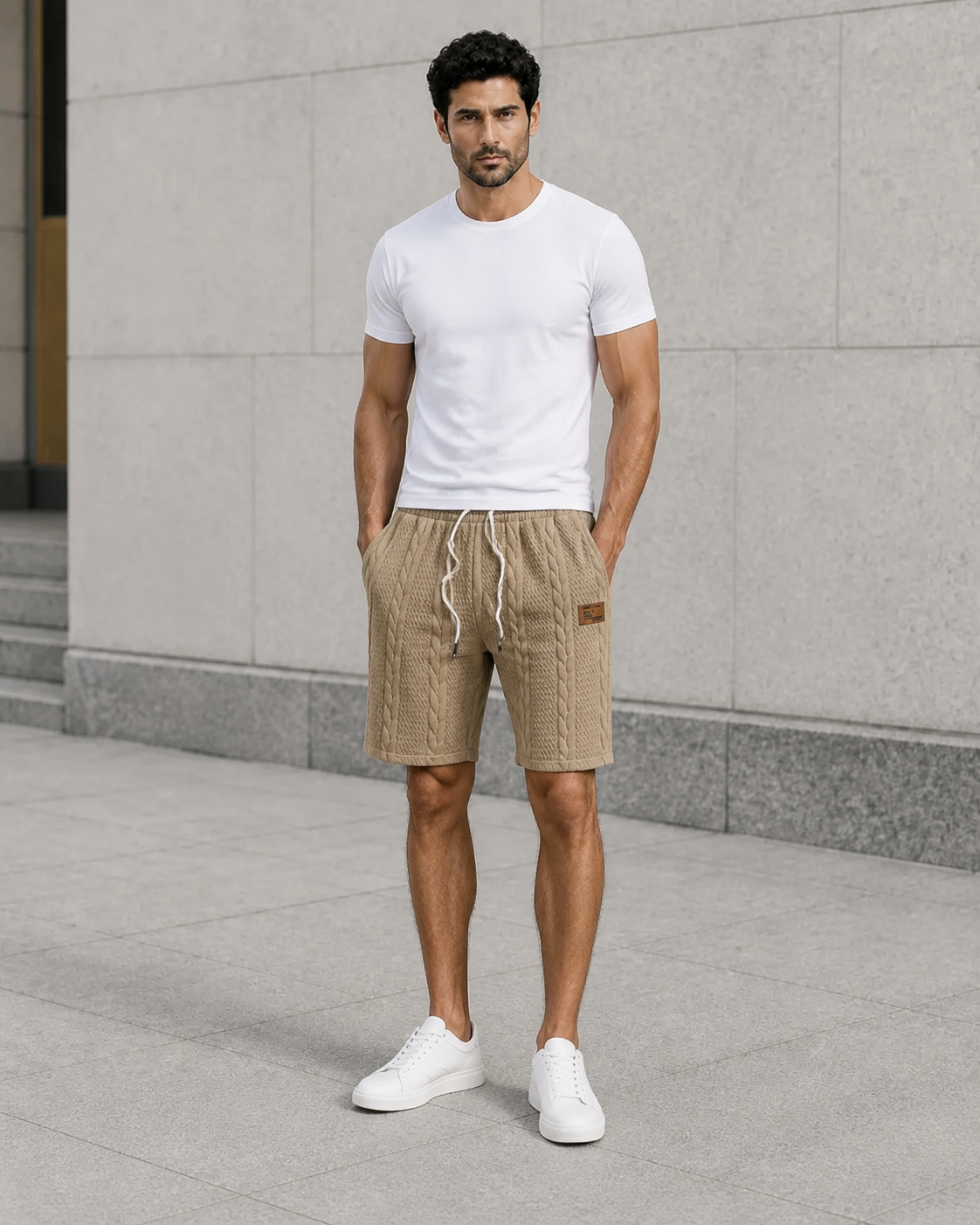 Short homme à cordon de serrage