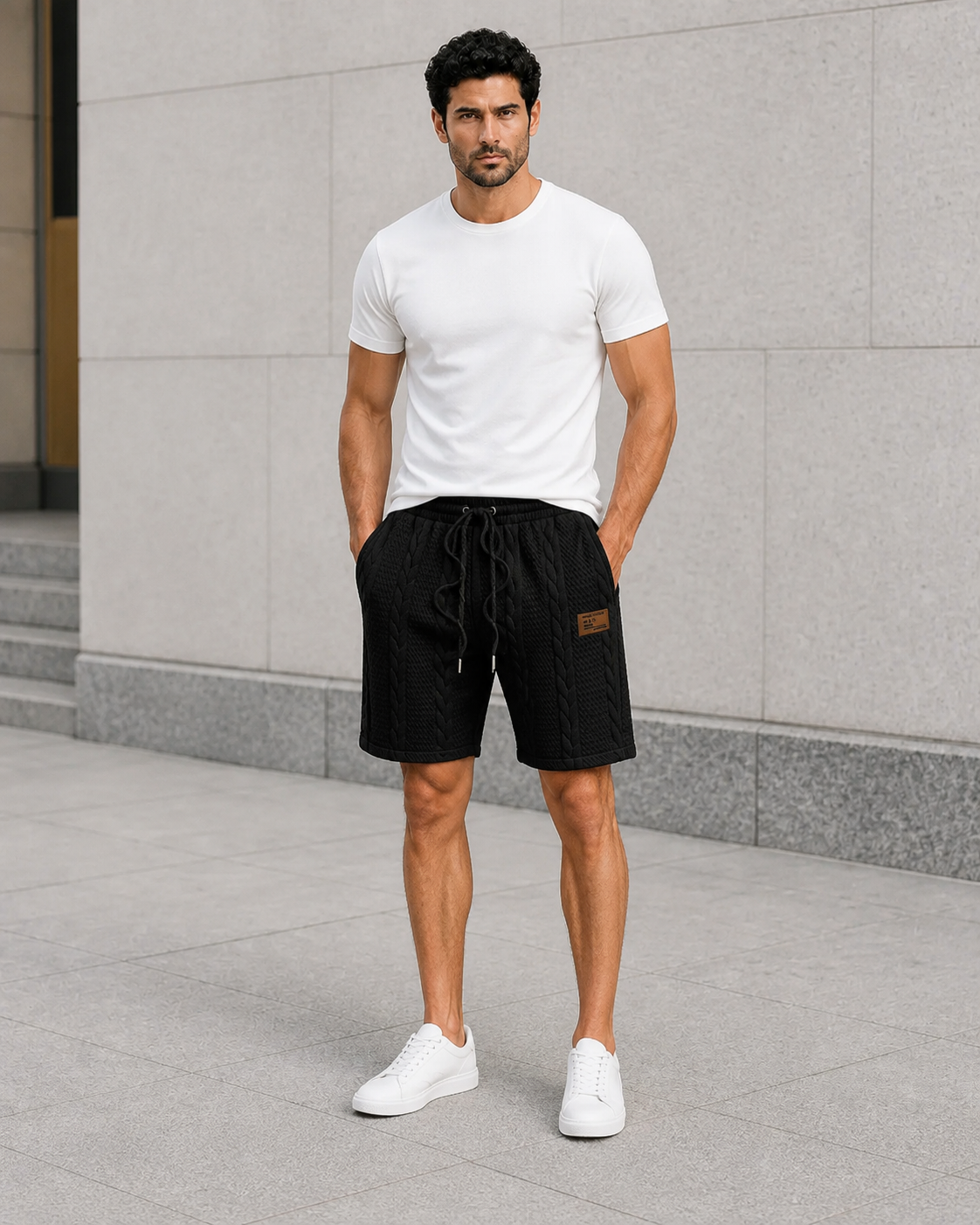 Short homme à cordon de serrage