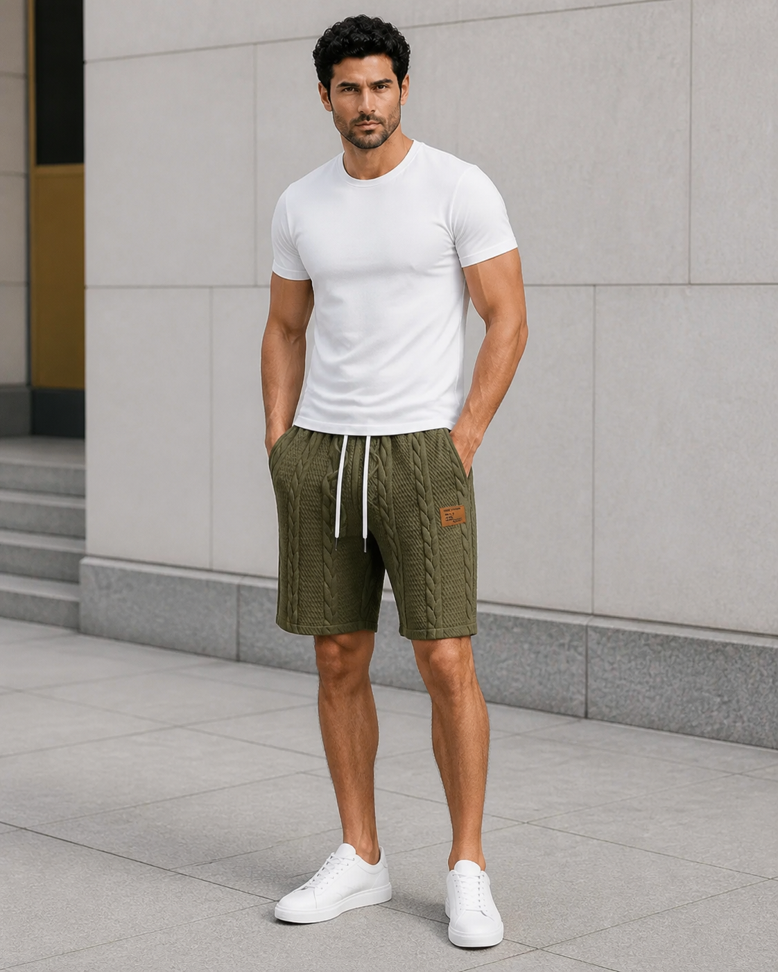 Short homme à cordon de serrage